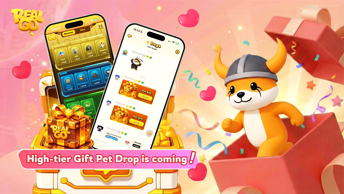 🎁17 FEB, Today’s Gift Pet Drop is coming!

A high-tier Floki Gift Pet will be dropped in the Floki and Meme Solo in-game group chats.

⏰ Drop time: 1 hour from now
⚡ First come, first served, be ready.

👉 Download the game: realgo.game/download
🎁 Earn points via DApp: