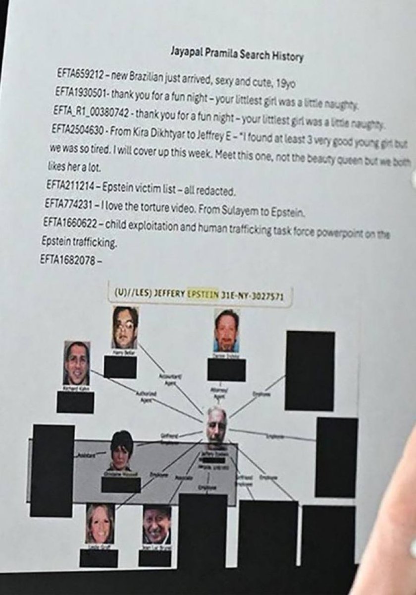 MelissaRedpill's tweet image. 🔥MUST SEE! 🔥🔥 STING!🔥

Chapter 1. The Bust. The chamber fell into a stunned hush as Attorney General Pam Bondi reached into her black binder and withdrew a single sheet of paper. The label was unmistakable: "Jayapal Pramila Search History. "It was February 11, 2026, during a