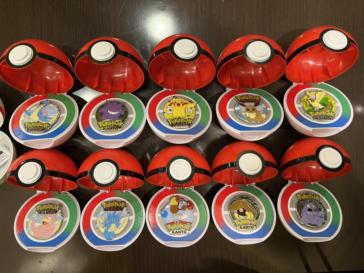 ポケパークレポ モンスターボールのポケモンピンバッジ10個の開封結果