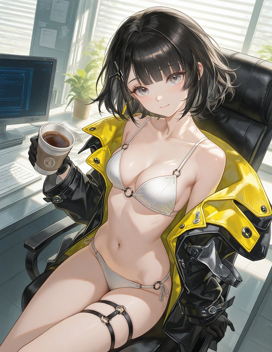 ParmeeR555's tweet photo. Working in a bikini jacket is said to increase employee happiness.
ビキニジャケット着用での業務は従業員の幸福度が上がるようです。😘🫶💕

💓℗atre〇n UPDATE!
Endministrator: Lifeng is so cute /管理人　リーフォン可愛い♡Part1 of 2
Endmin/管理人
Endfield エンドフィールド https://t.co/2vzEzthdOO