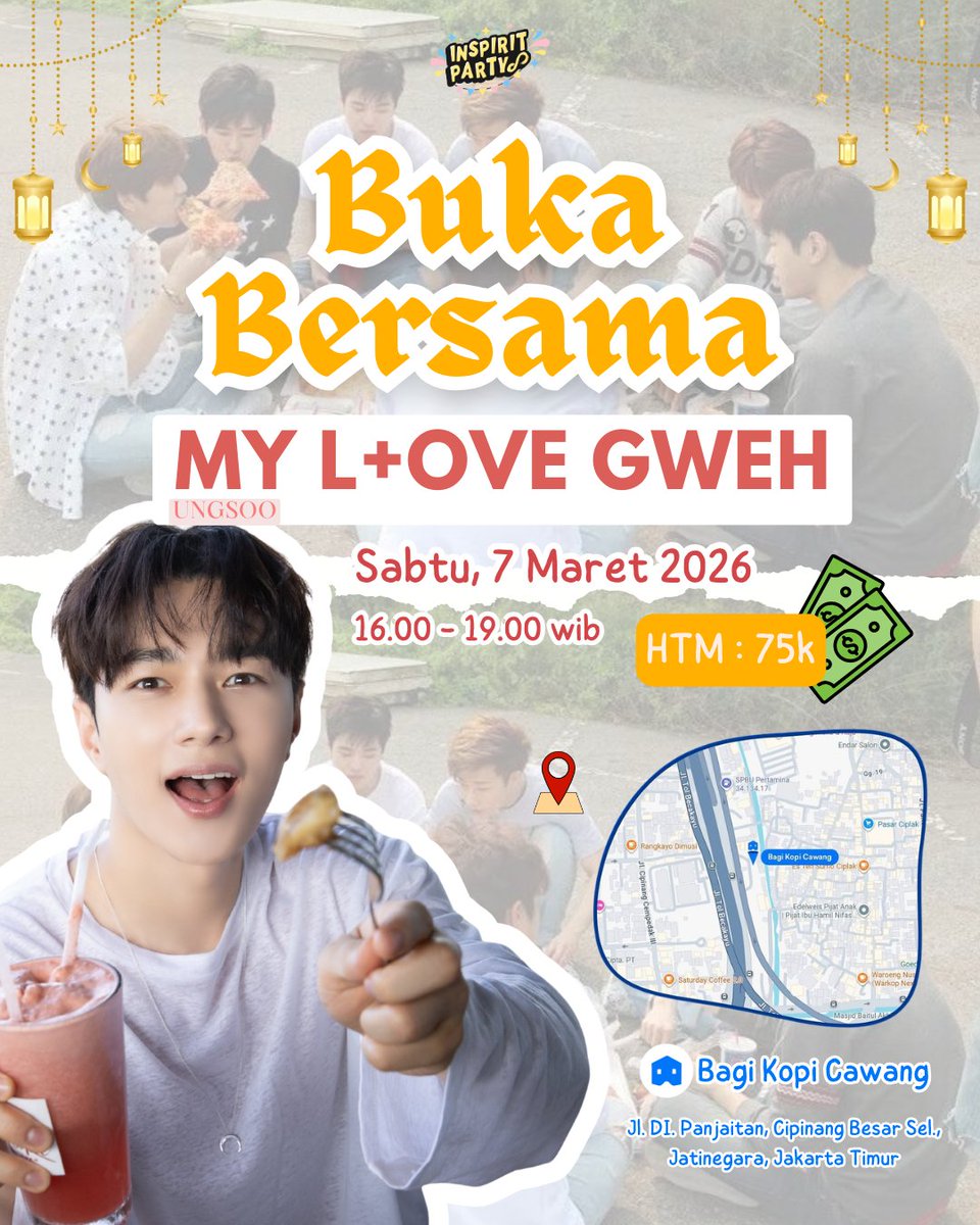 💕(っ◔◡◔)っ ♥ 𝘾𝙞𝙣𝙩𝙖𝙠𝙪, 𝘽𝙪𝙠𝙗𝙚𝙧 𝙔𝙪𝙠!!! ♥ 💞
Memperingati hangatnya bulan ramadan dan birthday <a href="/LKMS_official/">KIM MYUNGSOO(L)</a>
<a href="/inspiritparty/">Inspirit Party 🎉</a> present :

✨ Buka Bersama My L+OVE Gweh✨