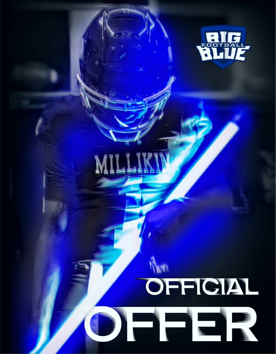 56_Issuezz's tweet photo. Forever Grateful and Blessed to Receive an offer from Millikan University!! @GunnTwyner @SumnerFBHC @Geethecoach @BigCountyPreps1 @247recruiting @PrepRedzoneFL @jndavis701 #AGTG✝️ #GoBigBlue https://t.co/9hKKb7fQ4Q