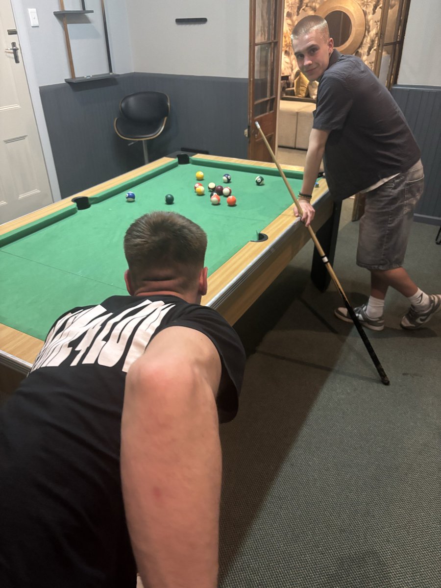 GApost16's tweet photo. Some students dared to challenge staff to a game and were duly put in their place #SA26 https://t.co/YLwGjy3flg
