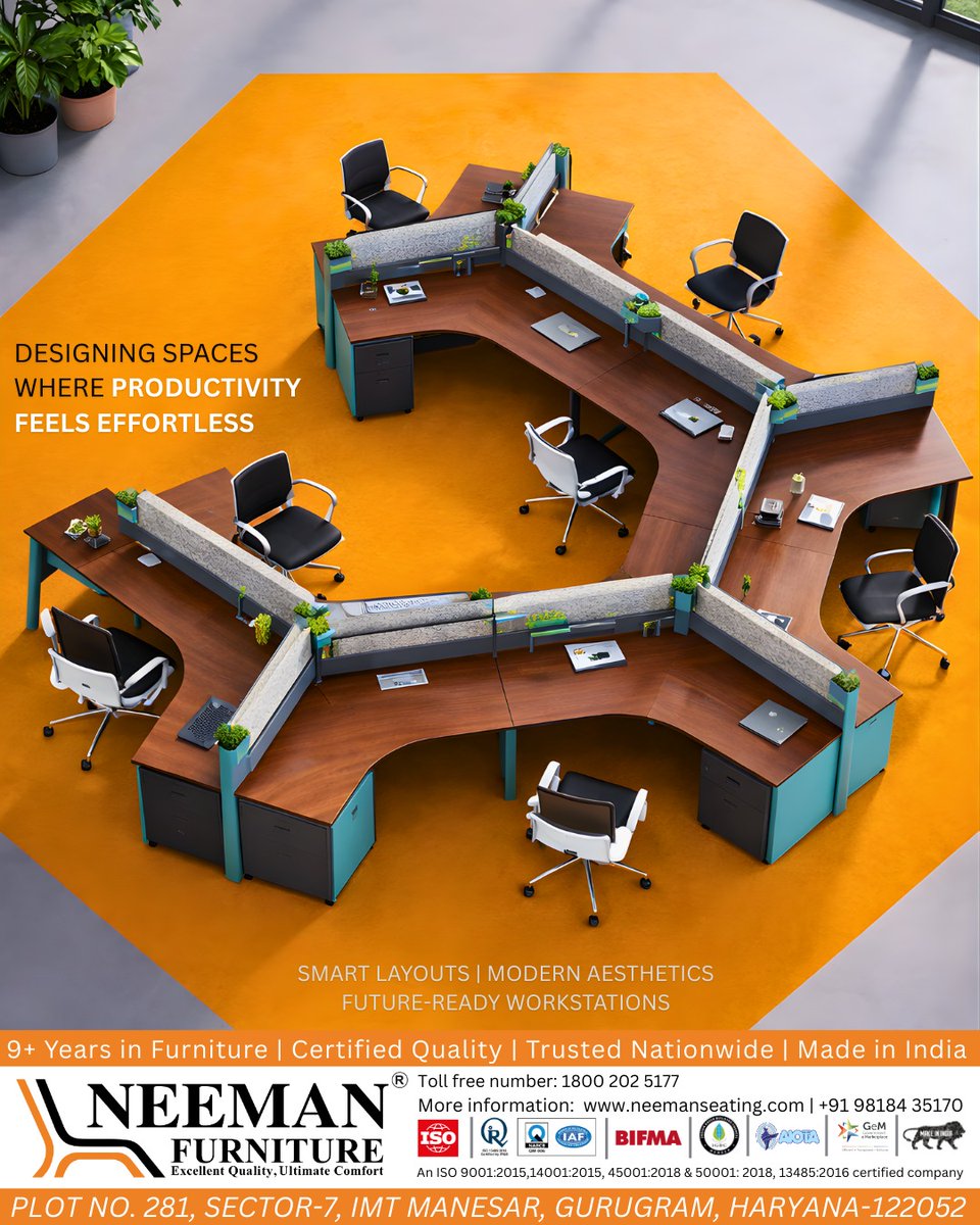 Neemanfurniture's tweet photo. Design smarter workspaces with modular workstations by Neeman Furniture.

Built for productivity, comfort, and modern offices.

🌐 https://t.co/9xNgL6NP6K

#OfficeFurniture #ModularWorkstation #NeemanFurniture #WorkspaceDesign https://t.co/HQDhUv2xOm