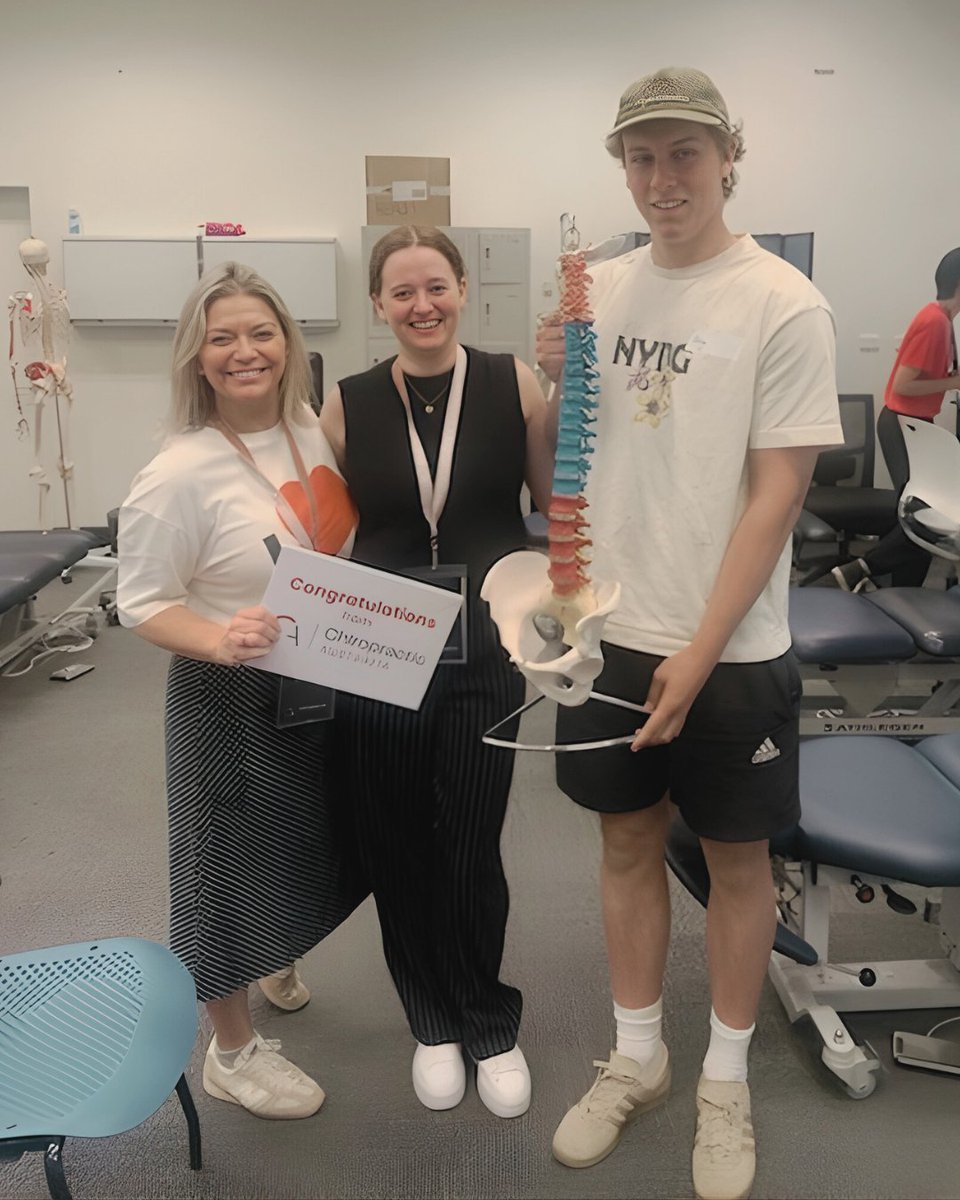 ChiroAustralia's tweet image. Congratulations to Riley Robertson - winner of a vertebral spine model donated by Chiropractic Australia at @murdochuniversity OWeek. We wish you success in your studies and hope that you continue to achieve great things.
#chiropracticaustralia #chirostudents #oweek