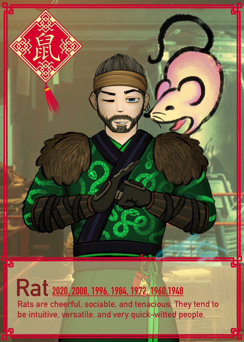 MatrixBearer24's tweet photo. HAPPY CHINESE NEW YEAR! 新年快乐! 🧧 

This is how I’m celebrating and greetings extend to those who celebrate too!

I’ll be doodling a destiny character for each of the Chinese zodiac so here’s the Drifter for year of the Rat

#destiny2 #theDrifter #CNY2026 https://t.co/cana6AIFt1