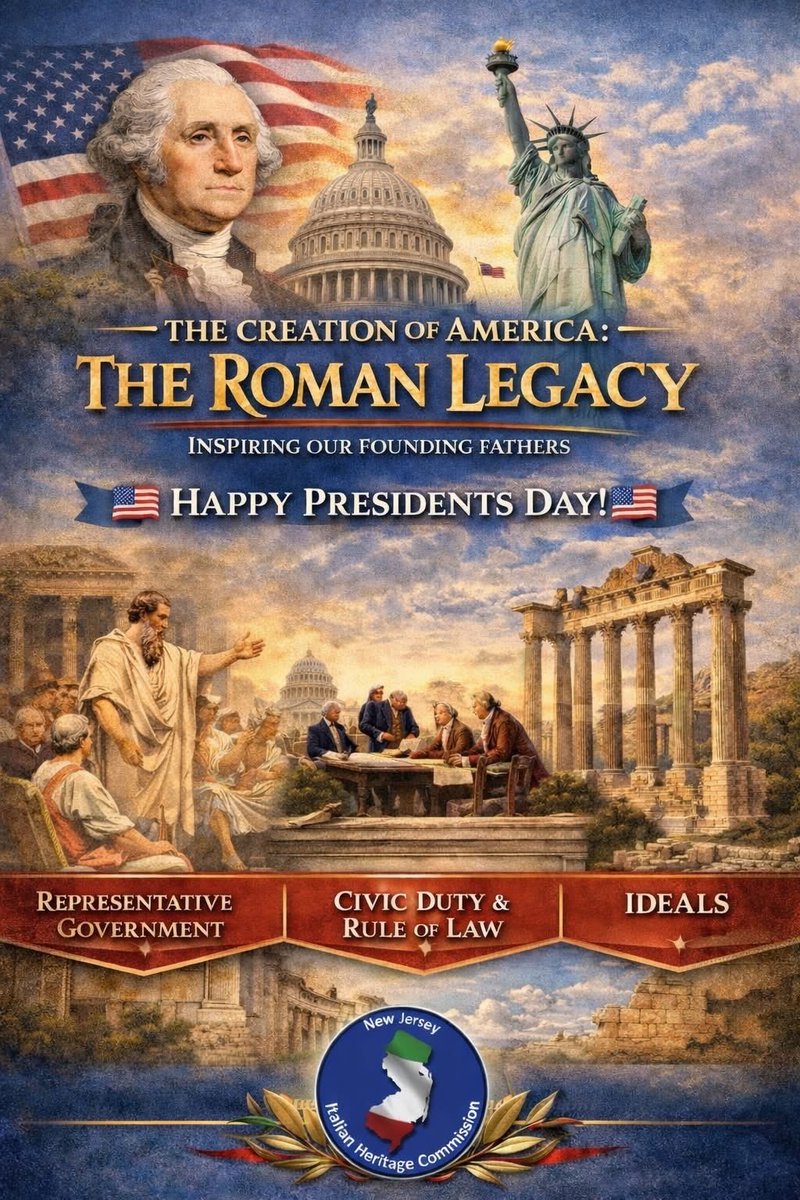 🇺🇸 The New Jersey Italian Heritage Commission’s curriculum lesson “The Creation of America: The Roman Legacy” explores the principles of ancient Roman Republic, which influenced the Founding Fathers as they crafted the United States. Learn more: njitalianheritage.org/the-roman-lega…