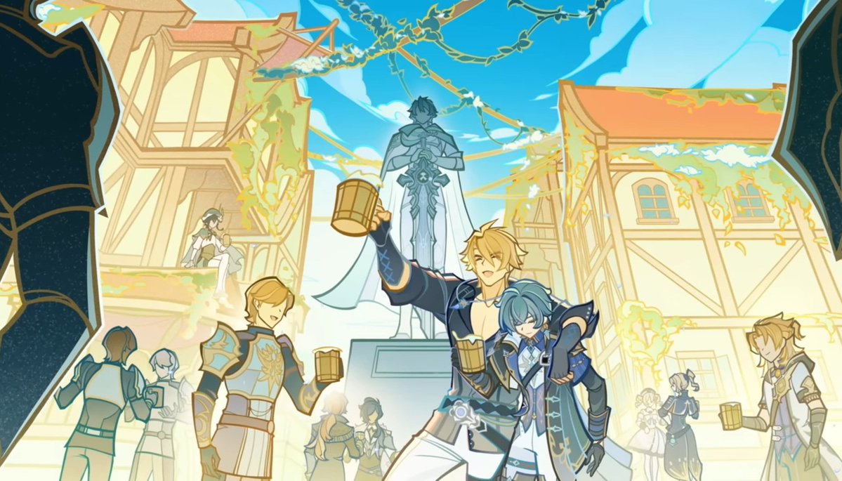 HexereiCEO's tweet image. Lohen stronger than me I would've unzipped Varka's pants and showed mondstadt a real incident