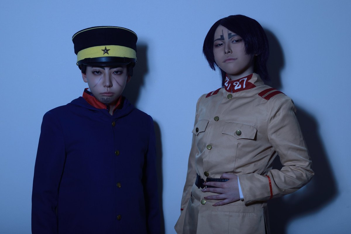 Cosplay．

"身魂鋼の鬼軍曹"と"薩摩の貴公子"

🌙→米トさん<a href="/Komeura_m/">米卜 麦</a> 
撮影 タナカさん<a href="/staziounsan/">タナカ</a> 
 #えすさん