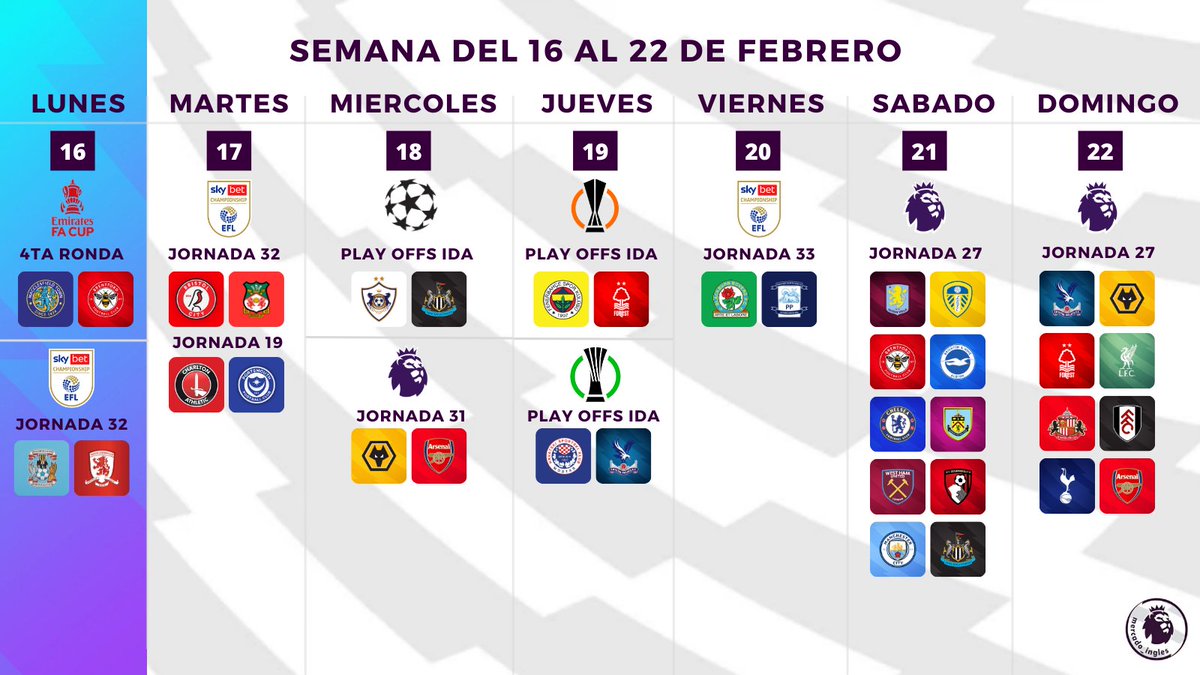 Voy a hacer este tipo de programación cada semana para que puedan guiarse de los partidos más relevantes de cada dia. ¿Les gusta la idea o mejor no hago nada y busco trabajo?