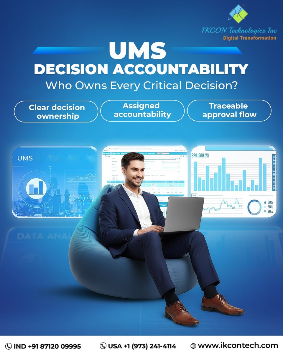 ikcontech's tweet photo. Decisions without accountability lead to chaos.

UMS by Ikcon Technologies brings transparency and confidence to enterprise leadership.

Explore more: https://t.co/oeA6tmOGAw

#DecisionAccountability #UMS #Leadership #USA #India https://t.co/Axj7MUtnIC