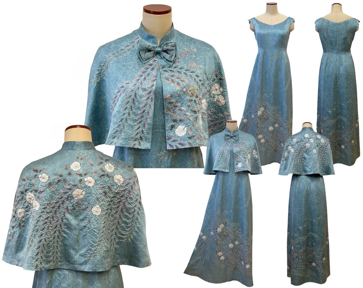 yurina_tetsu's tweet image. 実は私、とっても着物が好きで…
でも箪笥が着物であふれているのと、着物として着る機会が少ないので、よくドレスに仕立て直していまして…
今回、すっごく良い着物を、思い切って決心をしてドレスに仕立てていただきまして…！
その仕上がりにめちゃくちゃ感動したので…あの…見てほしいです…！！