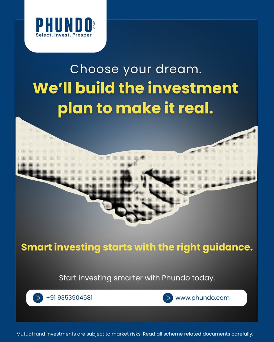 Phundos's tweet photo. Your dream deserves a solid plan. ๐
With the right guidance, smart investing becomes simple.
Let Phundo help you select, invest, and prosper.
#Phundo #SelectInvestProsper #SmartInvesting #InvestSmart #FinancialPlanning https://t.co/c6R6F1YolB