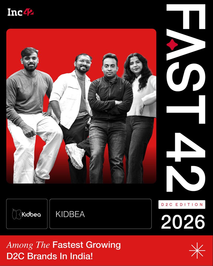 kidbeaofficial's tweet photo. Proud to share that @kidbeaofficial has been recognised among India’s Fast 42 D2C Brands by @Inc42 ✨Built on the belief that kids deserve clothing that’s gentle, safe & comfortable, we’re grateful to be trusted by lakhs of families across India 🩵
#Kidbea #viral #Inc42 #Startup https://t.co/efvMQnwnvb