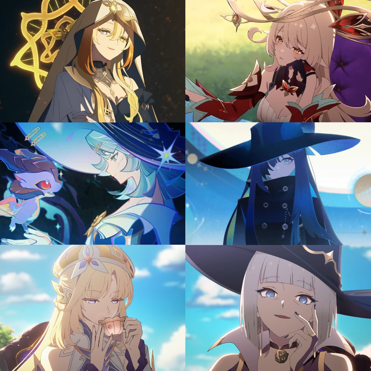 the 6 hexenzirkel witches revealed so far THEY LOOK SO GOOD