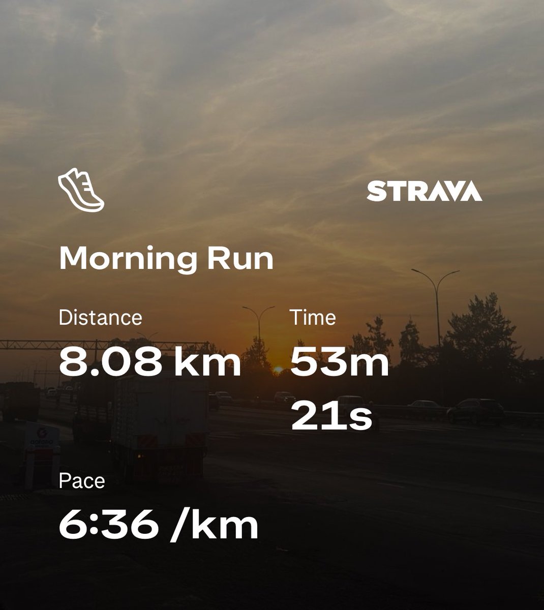 What a beautiful morning today was. This felt like such an easy run. Great weather, less dusty roads...🙌🏽