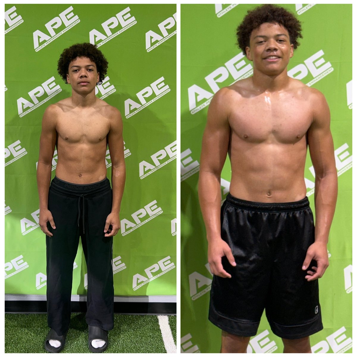 apeathletes's tweet photo. 1st month progress check @teo_iykyk 4.0 gpa OLB🏈 WFHS #whonext #apebred
12/27/25 184lbs  2/7/26 191lbs
10% B/F.                   9% B/F https://t.co/ONvTC4mDwx
