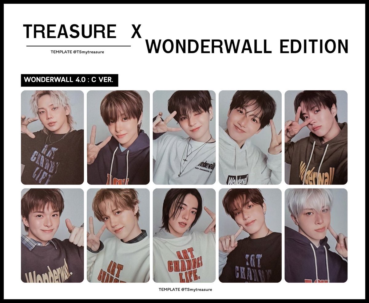 트레저 원더월 양도
⭕️On hand⭕️
HOODIE (gray/khaki) each 1.2
Photocard C ver set (10)= 1.0
Pin Badge set (10)= 1.0

open.kakao.com/o/s7PmSlTh

wts treasure wonderwall edition 최현석 박지훈 김준규 요시 윤재혁 아사히 김도영 하루토 박정우 소정환 sell photocard  pc poca ID
