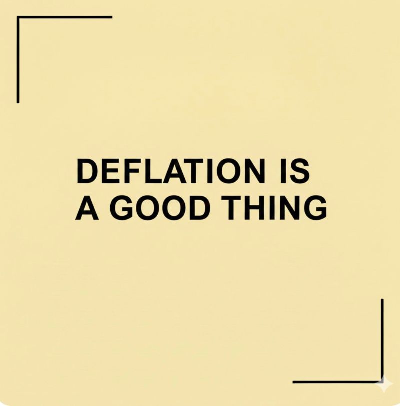 Hot take: deflation is a good thing. Here’s why:

1. Deflation increases buying power of people. 
2. Deflation indicates a healthy market that is increasing productivity. 
3. Deflation doesn’t mean that “people will wait to buy”. There are many examples of this, food and