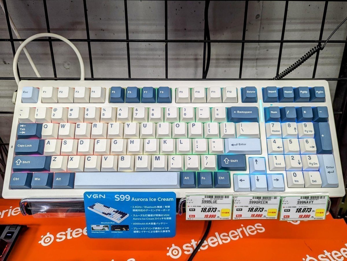 2F】 静音性と打鍵感に優れたワイヤレスゲーミングキーボードがこちら