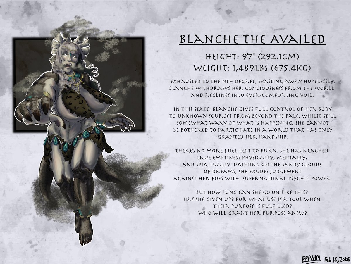 Blanche the Availed! All I have left to do now is to redraw the default Blanche ref and I'm done.