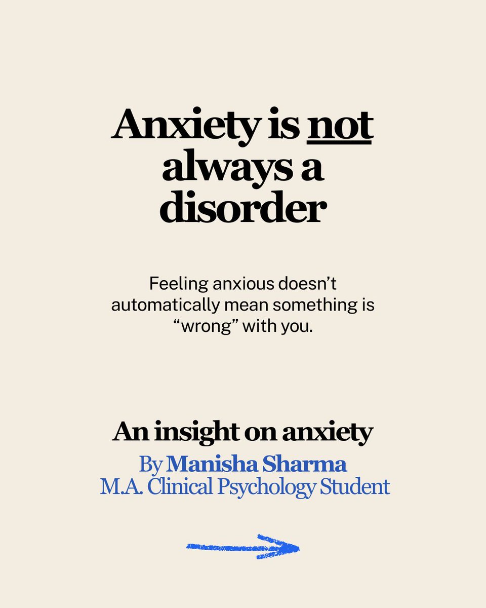 CalmConnectApp's tweet photo. Anxiety is often discussed without clear distinction between normal response and clinical condition.
In high-pressure environments, context matters.
Not every anxious experience signals disorder.
Clarity builds more responsible awareness. https://t.co/O5thag7lDw