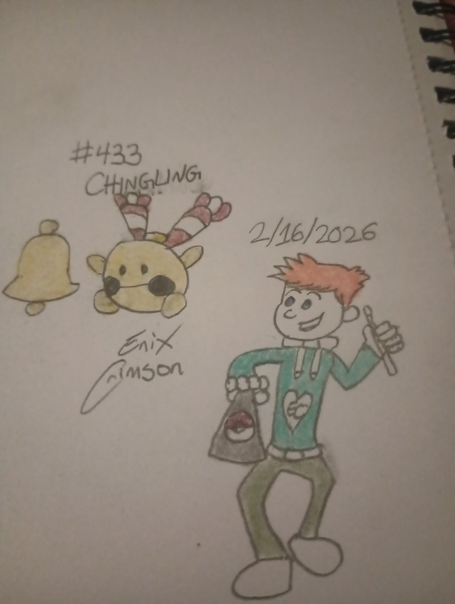 EnixCrimson's tweet image. Ring-a-ding-ding! Here's #chingling ! #pokemon #fanart