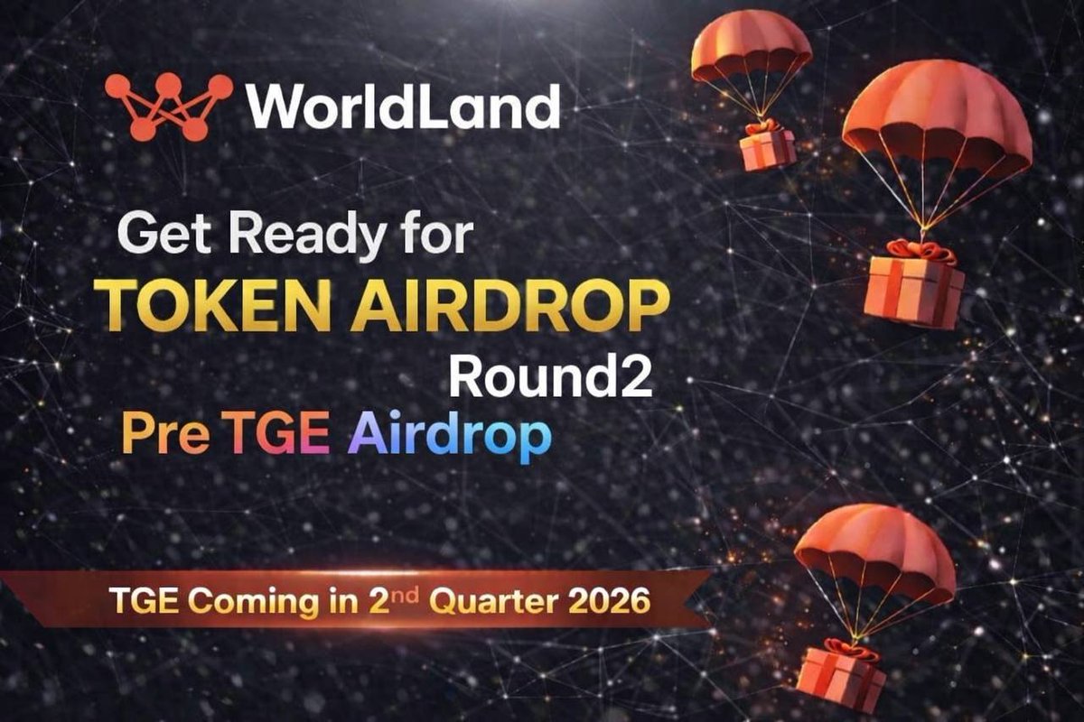 🚀 WorldLand Round 2 Airdrop is LIVE!

15,000 WL Tokens up for grabs

🎁 500 Random Winners
→ 25 WL each

🔥 Top 20 Referrers Share 2,500 WL

🥇 Top 1 — 400 WL
🥈 Top 2 — 250 WL
🥉 Top 3–10 — 150 WL each
🏅 Top 11–20 — 65 WL each

🤖 Join here:
t.me/WorldLandairdr…

📘 By