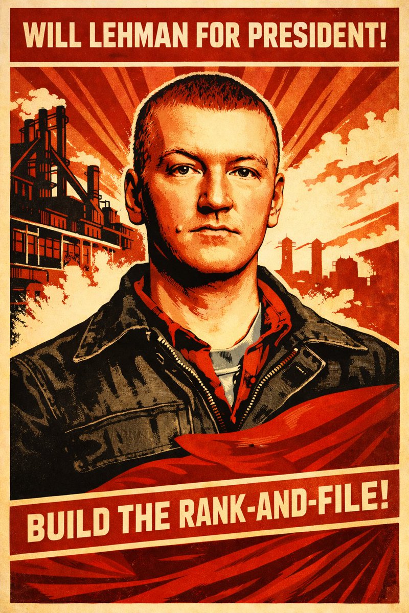 JerryFarquaad's tweet photo. @UAW President @ShawnFainUAW publicly declared the #UAW is "ready to work with Trump," a would-be dictator and fascist.  Lehman, however, fights for the working class at home and abroad!

#WillLehman #WillLehmanForUAWPresident #VoteForWill #Union #RankAndFile https://t.co/RKaiiKi8bG