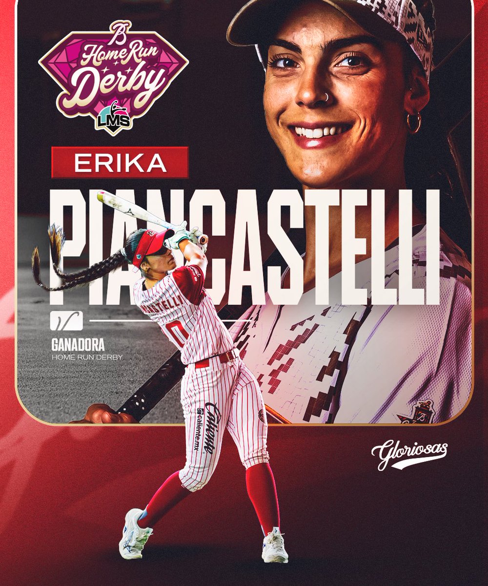 ¡HISTÓRICA! 💣✨

Erika Piancastelli acaba de convertirse en la PRIMERA CAMPEONA del Home Run Derby de la Liga Mexicana de Softbol. 🏆🥇

Hoy no solo ganó un derby… hizo historia para el softbol femenil en México. 🥎💜

Bravissima, Erika. Il tuo momento è adesso. 💫 🇮🇹