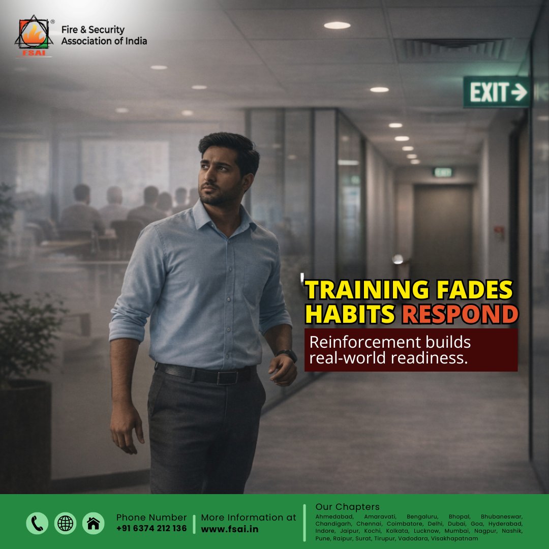 Training without reinforcement fades.
Emergencies don’t test slides.They test habits.
Repetition builds readiness.Readiness saves time.
Time saves lives.
Strengthen your reinforcement cycle today.
#FireSafety #SafetyCulture #EmergencyPreparedness #WorkplaceSafety #RiskManagement