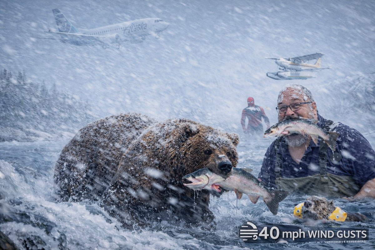 there are two beavers with floats in this image
