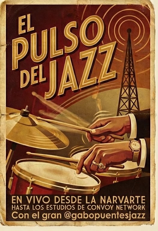 salvadorjv's tweet photo. Escuchando al gran @gabopuentesjazz en #ElPulsoDelJazz 
Aprendan de esta hermosa música sin fecha de caducidaT! 
Saludos desde LA! 🤘🏽🌴
#ElPulsoDelTeam https://t.co/RWFp8AMWAN