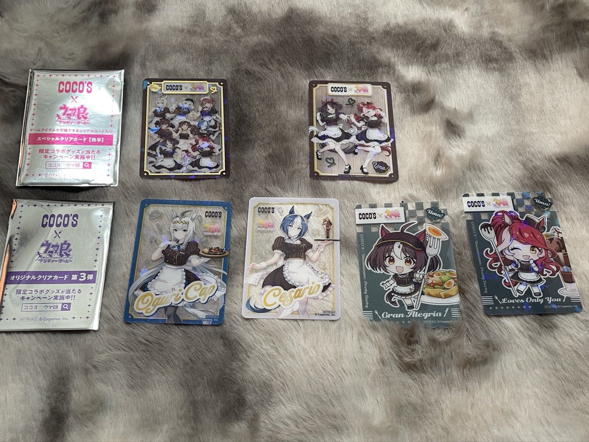 ココス、ウマ娘コラボ オリジナルクリアカード全集コンプ✨ アクスタは