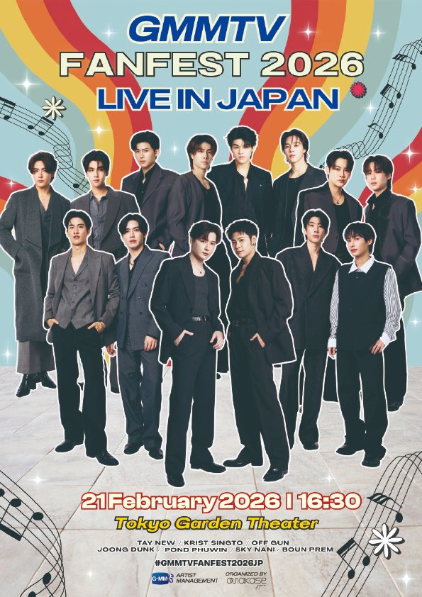 oricon's tweet photo. タイの大人気俳優14人が大集結🇹🇭
 『GMMTV FANFEST 2026 LIVE IN JAPAN』
TELASAで独占ライブ配信決定❗️
https://t.co/N4gWX2WfDT

オリジナルのバラエティも配信中 https://t.co/YAA7Q4GWXa
