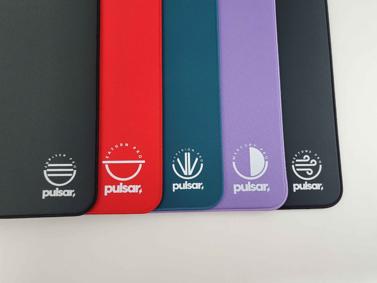 【新入荷！！】
Pulsar eSシリーズのマウスパッド
・eS Jupiter Pro
・eS Hyperion Pro
・eS Neptune Pro が新入荷！
既存のeS Saturn Pro , eS Mercury Proと合わせて、
Pulsar eS Pad の全ラインナップが揃いました！
展示機もございますので、
ぜひそれぞれの滑りの違いをご体感ください！
