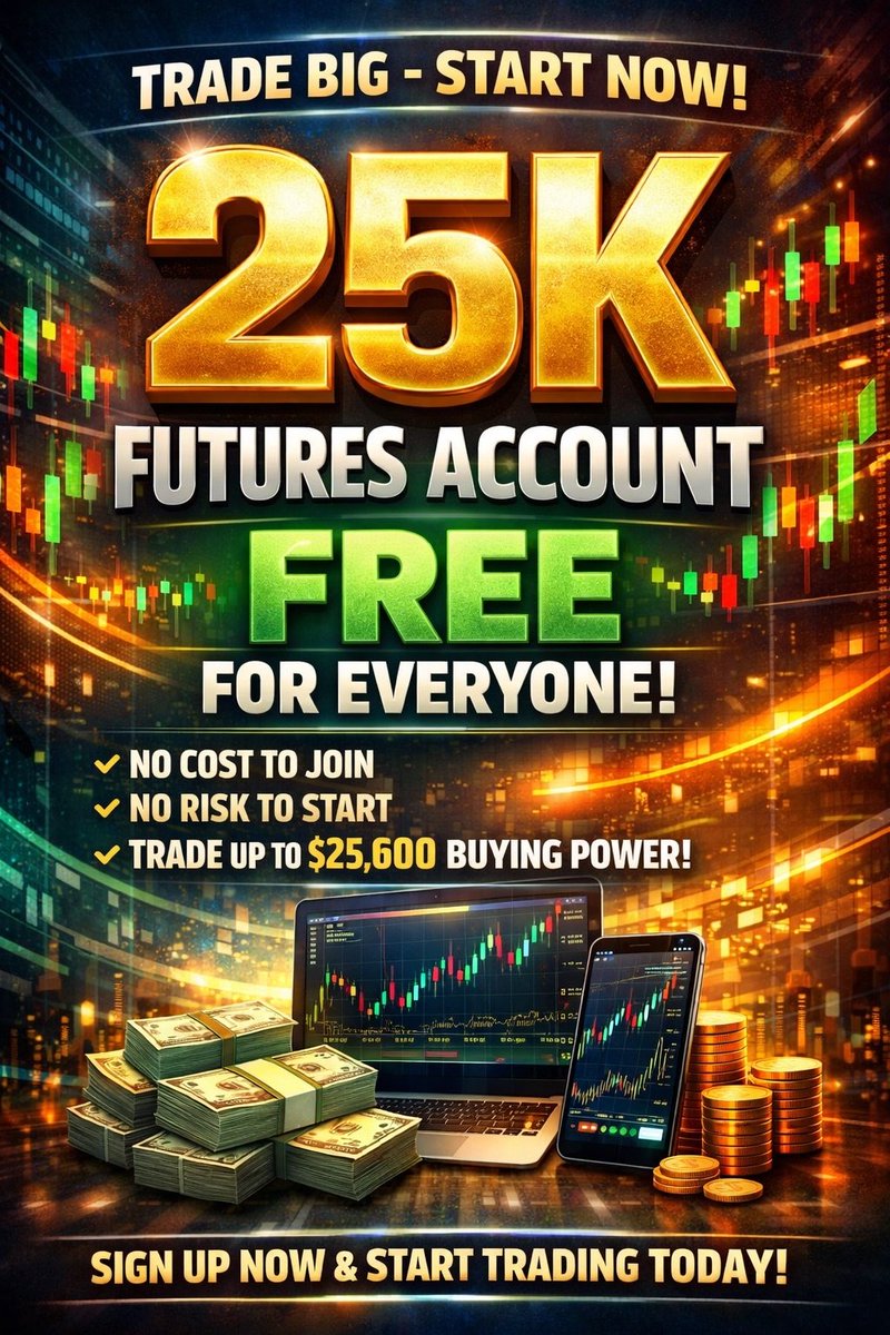 25k account for everyone 
Everyone? Yes it is for everyone 

 Like, rt, tag 3  traders follow - <a href="/Sup___sam/">Sup.sam</a>
Open ticket and claim your acc 
No pay required - 
Claim your account here Dc - discord.gg/XPHEP26NmD