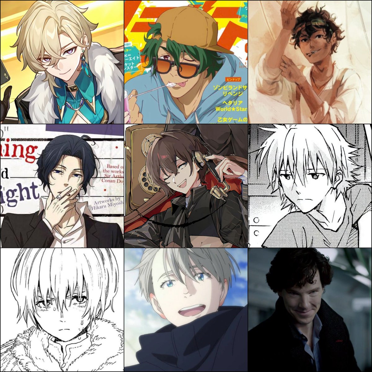 My Dazai's variants except they're not Dazai's variants they're mine