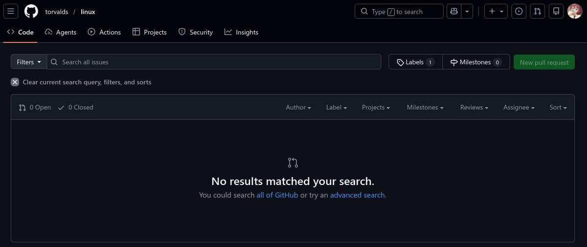 very sad news all the pull requests on the linux kernel github are gone ...