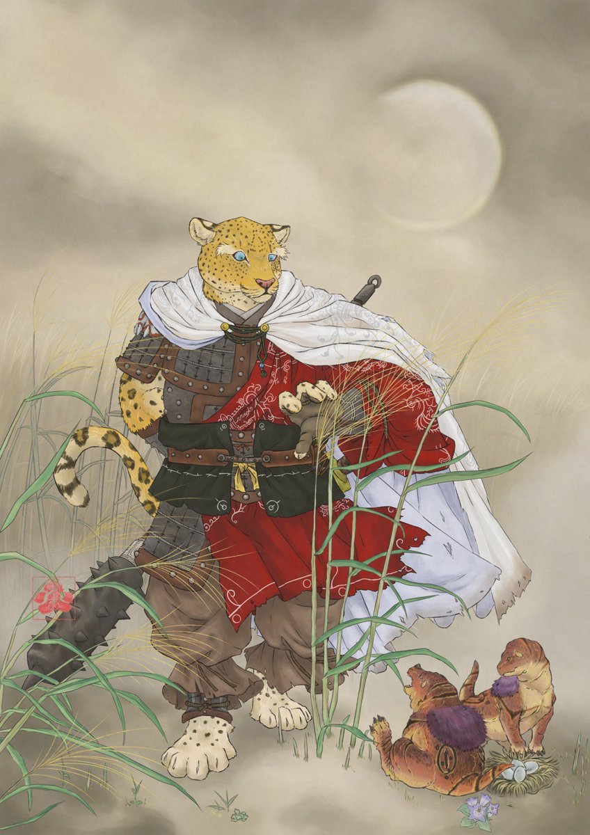 「#自分で生み出した一次創作オリジナルキャラを流そう 動物の時代劇みたいなやつ」|暴天のイラスト