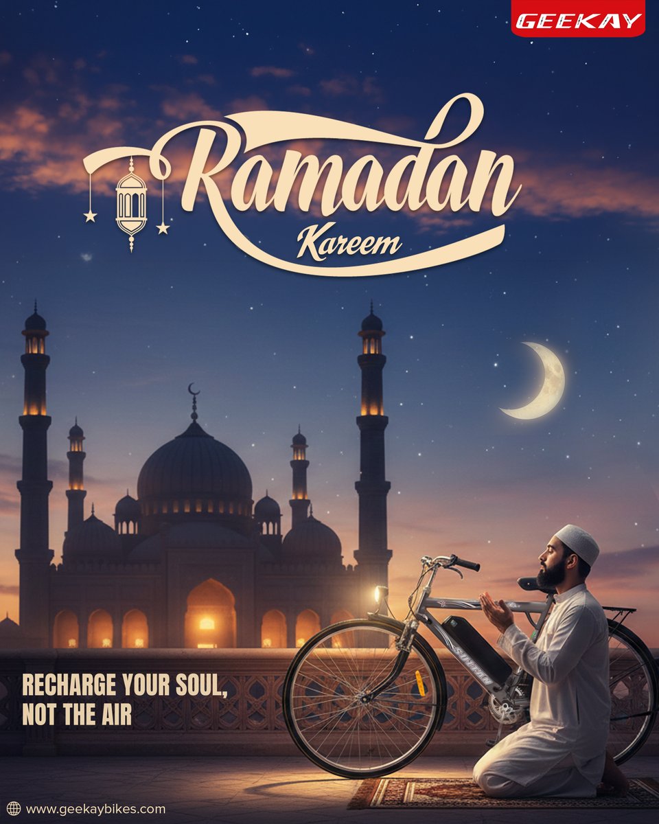 Let faith guide your path this Ramadan 🌙🚲
#RamadanKareem #RamadanVibes #HolyMonth #PositiveEnergy #FaithAndHope #FestiveSeason #RamadanLove