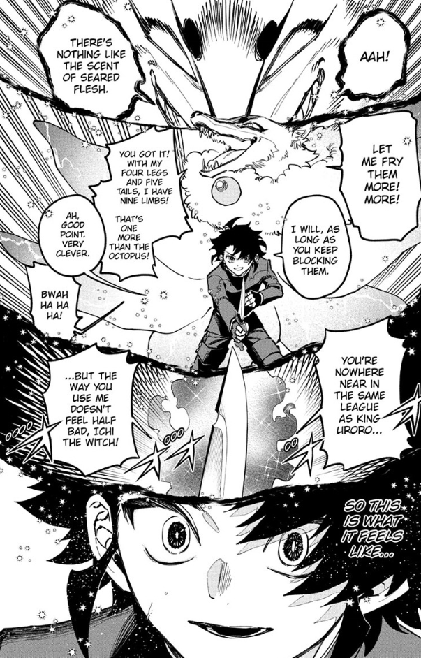 Ichi using his majik here reminded me of Pokemon