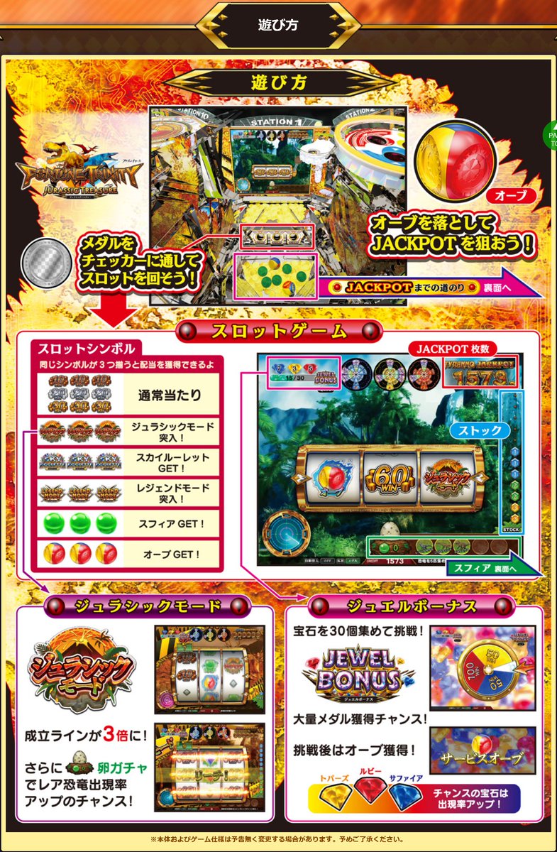 フォーチュントリニティ ジュラシックトレジャー｣公式サイトオープン