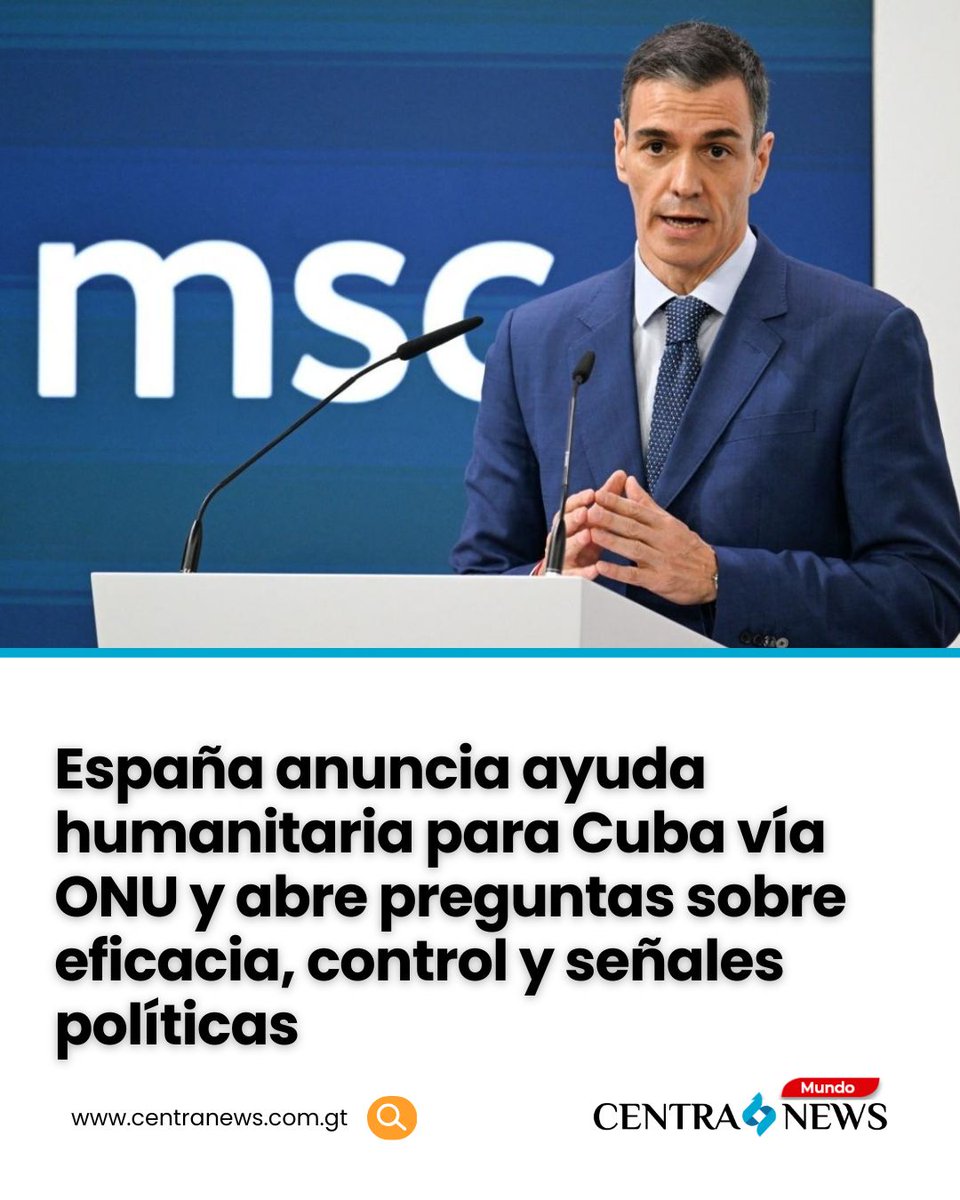 #España Madrid promete asistencia “de primera necesidad” a Cuba, pero crecen las dudas: ¿llegará a la gente o al relato político?
Entérate aquí
centra.news/?p=144546