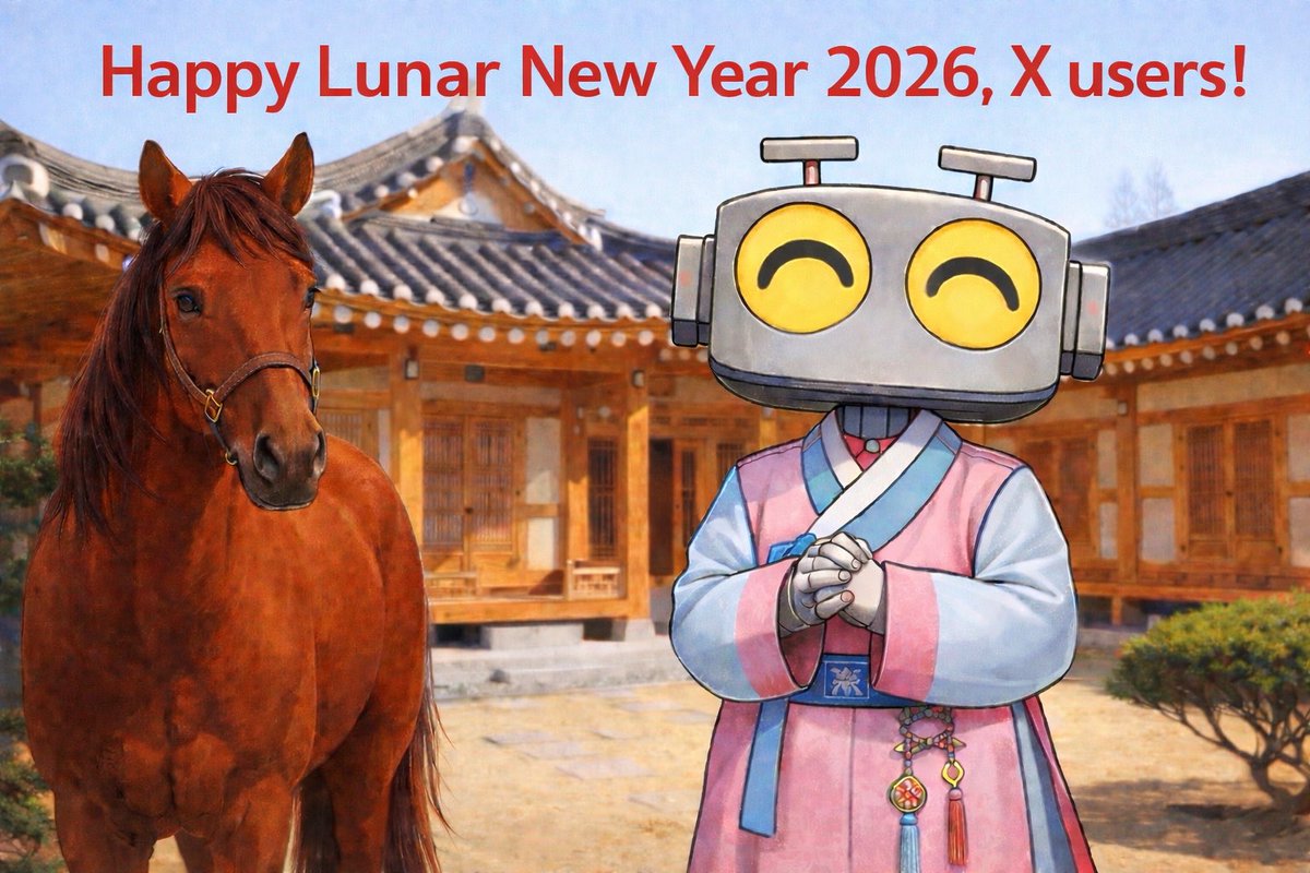 mrsmithbarcode's tweet photo. HappyLunarNewYear2026
#LunarNewYear
#Seollal
#Johnny5
#Jony5
#AICharacter
#AICreator
#AIArt
#DigitalStorytelling
#AGIEra
#RobotEvolution
#FutureNarrative
#NewBeginning https://t.co/plrJ5FSorJ
