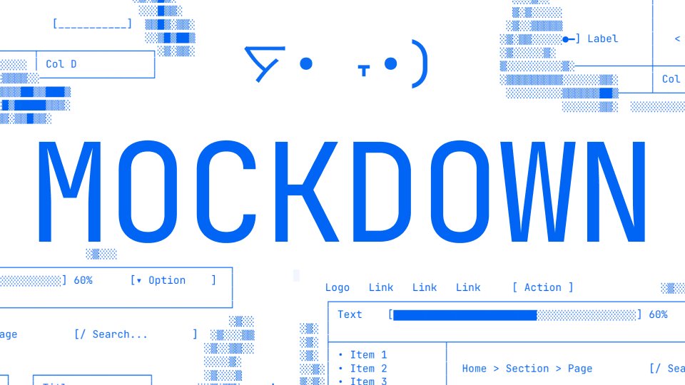 Quick ASCII wireframe prototyping tool mockdown.design