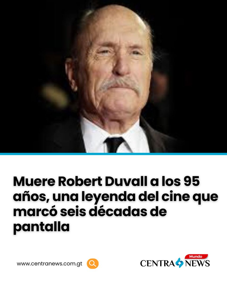 #Farandula Se apaga una voz icónica del cine: Duvall deja un legado que se entiende mejor viendo una gran película.
Entérate aquí
centra.news/?p=144549