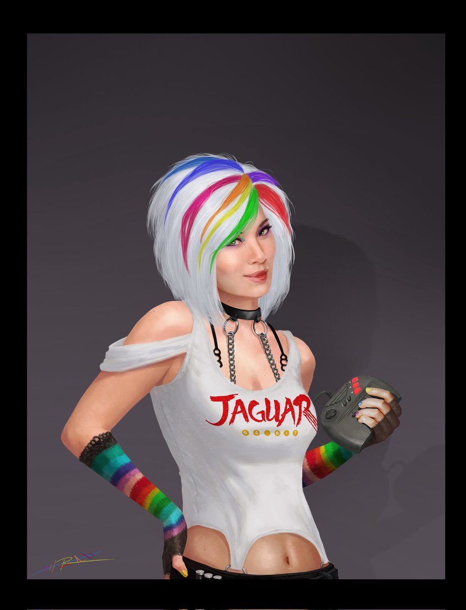 Stage_1_Boss's tweet photo. Art of Lunavae sporting an Atari Jaguar logo and controller.

Art commissioned from Rahzzah:
https://t.co/kScpOOL0xo

#art #artwork #originalcharacterart https://t.co/7PxREnNLnC