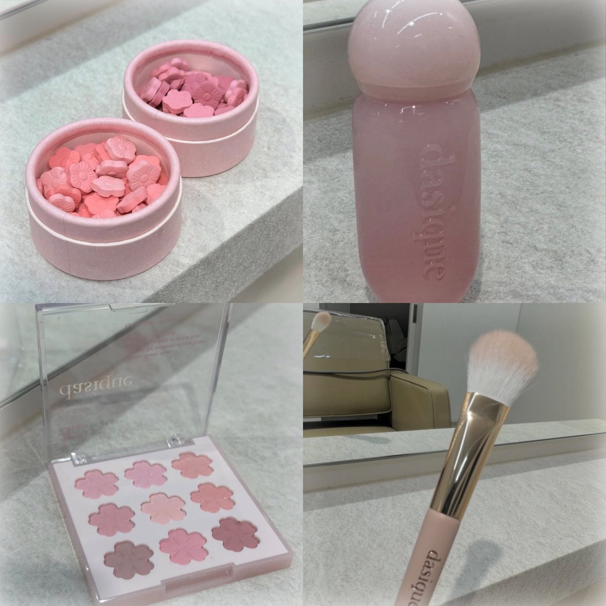 デイジークの新作さくらメイクが可愛すぎるから見て！！
桜満開レベルの多幸感🤍🌸
アイメイク全マットでリップだけちゅるちゅるしか勝たん……！