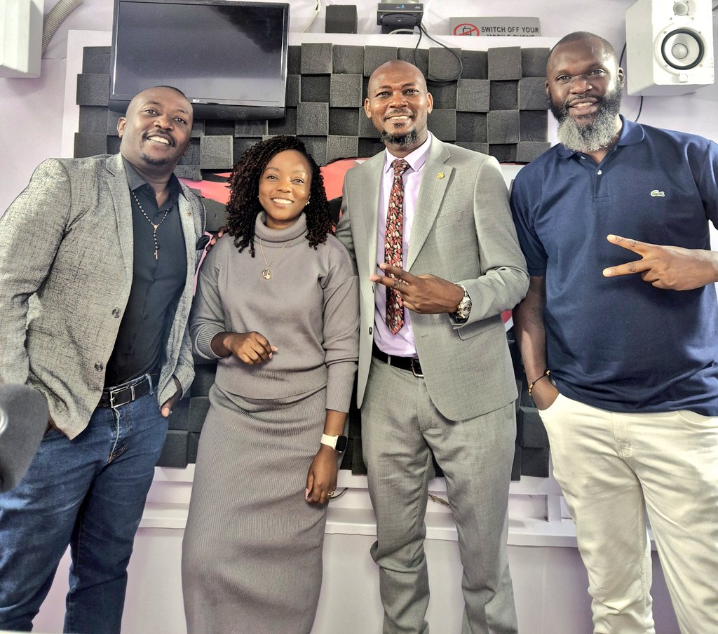 Hot_96Kenya's tweet photo. "And that's a wrap on #TheDocket on #TheHotBreakfast. I'd say it was a gray affair, but Nick didn’t get the memo! 😁" https://t.co/cX74QjkNDi